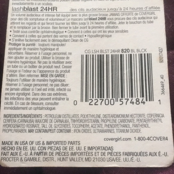 CoverGirl LashBlast 24HR Mascara - Blue Black - 0.44 fl oz - Picture 5 of 7